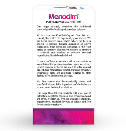Ifra Nisarga Herbs Menodim, for Pre-Menopause Relief, Fatigue & Functional Imbalance Support