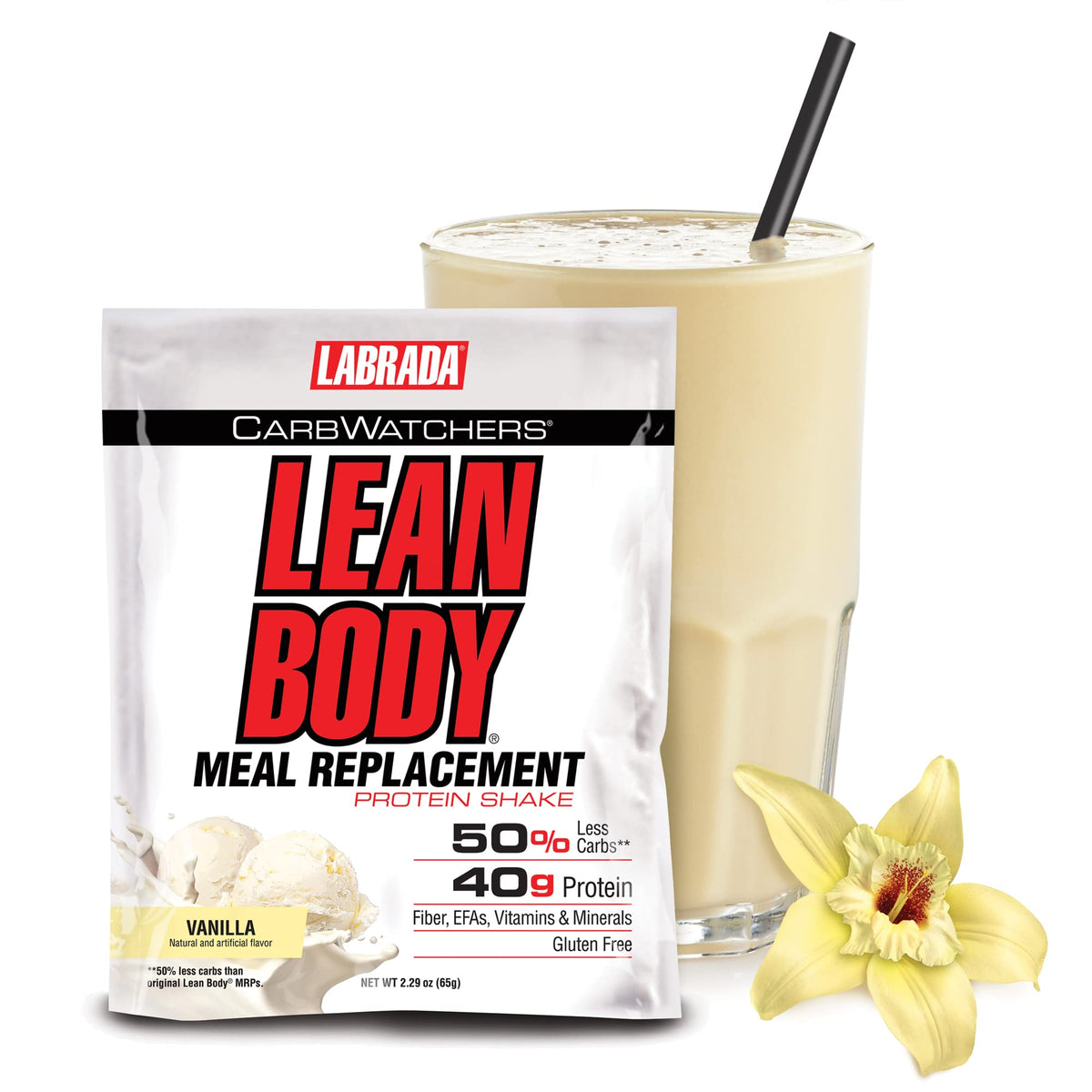 Lean Body Carb Watchers, All-In-One Vanilla Meal Replacement Shake. 40g Protein Whey