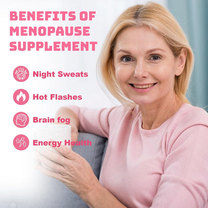 Menopause Relief Capsules for Women, Novasoy Soy Isoflavone, Black Cohosh, Passion Flower, Vitex, Vitamin B6, Vitamin B12, Magnesium, 60 Count