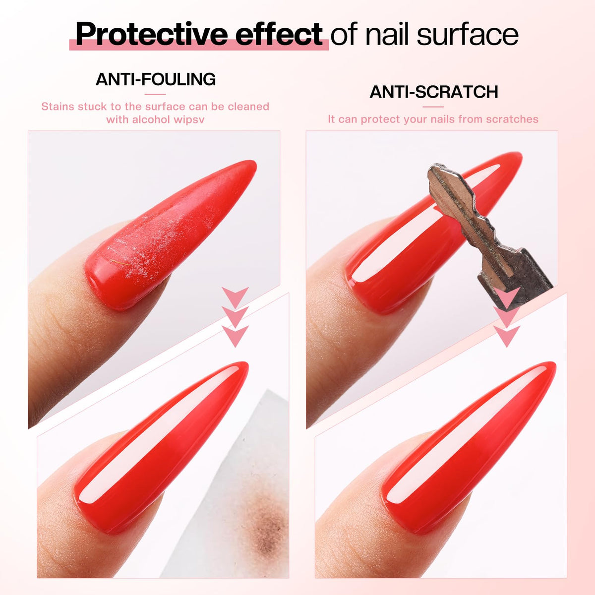Morovan Gel Base Top Coat: 3PCS No Wipe Gel Shine Matte Top and Base Coat Set