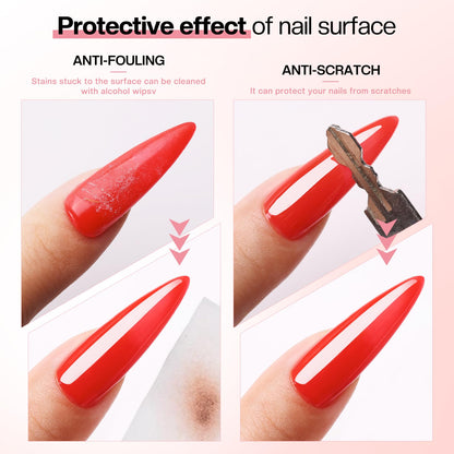 Morovan Gel Base Top Coat: 3PCS No Wipe Gel Shine Matte Top and Base Coat Set