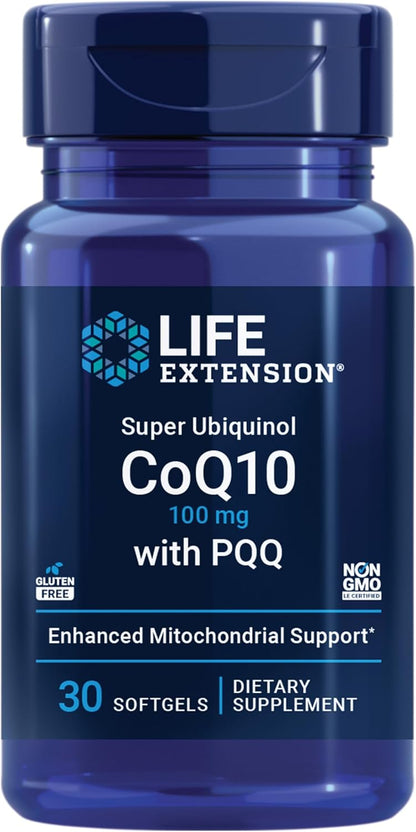 Life Extension Super Ubiquinol CoQ10 with PQQ, Heart Health, 30 Softgels