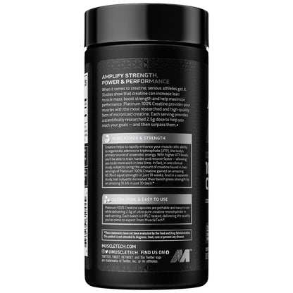 MuscleTech Platinum 100% Creatine Pills | Creatine Monohydrate Pill| | Muscle Recovery