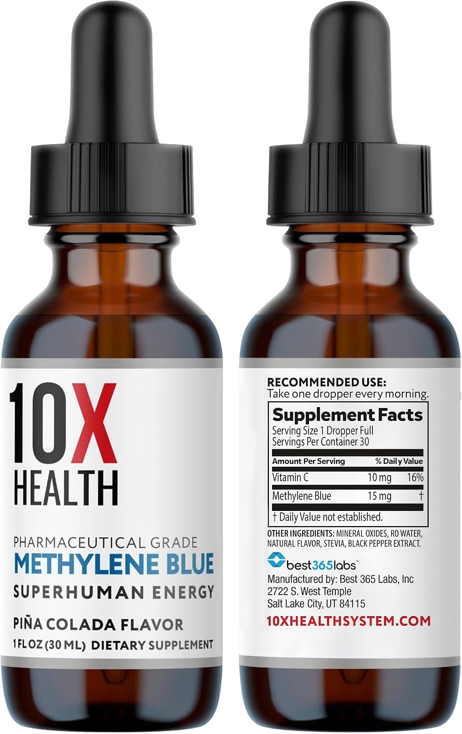 10X Health Methylated Multivitamin - 4-in-1 Kit | 10X Optimize, 10X Zinc, 10X Vitamin C & Methylene Blue Drops, Immunity & Energy Bundle