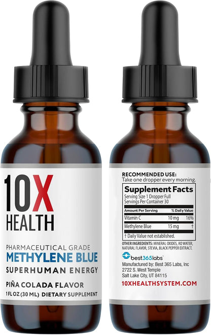10X Health Methylated Multivitamin - 4-in-1 Kit | 10X Optimize, 10X Zinc, 10X Vitamin C & Methylene Blue Drops, Immunity & Energy Bundle
