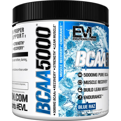 Evlution EVL BCAAs Amino Acids Powder - BCAA Powder Post Workout Recovery Drink and Stim Free Pre Workout Energy - 5g Branched Chain Amino Acids Supplement for Men - Cherry Limeade (Dye Free)