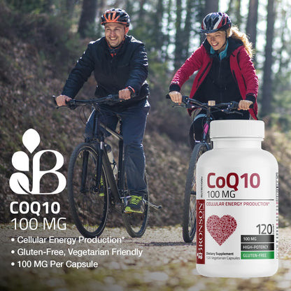Bronson CoQ10 100 MG High Potency Cellular Energy Production, 120 Vegetarian Capsules