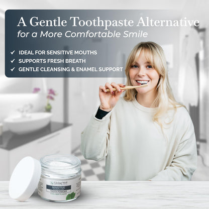 Living Well Dr. Michelle Remineralizing & Whitening Tooth Powder, Cool Mint