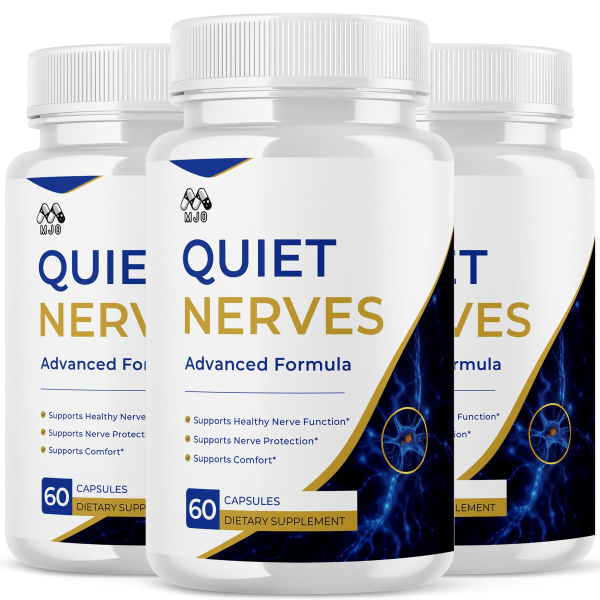 (2 Pack) Quiet Nerves Capsules, Official Quiet Nerves Pills (120 Capsules)
