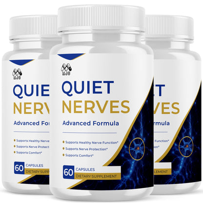 (2 Pack) Quiet Nerves Capsules, Official Quiet Nerves Pills (120 Capsules)