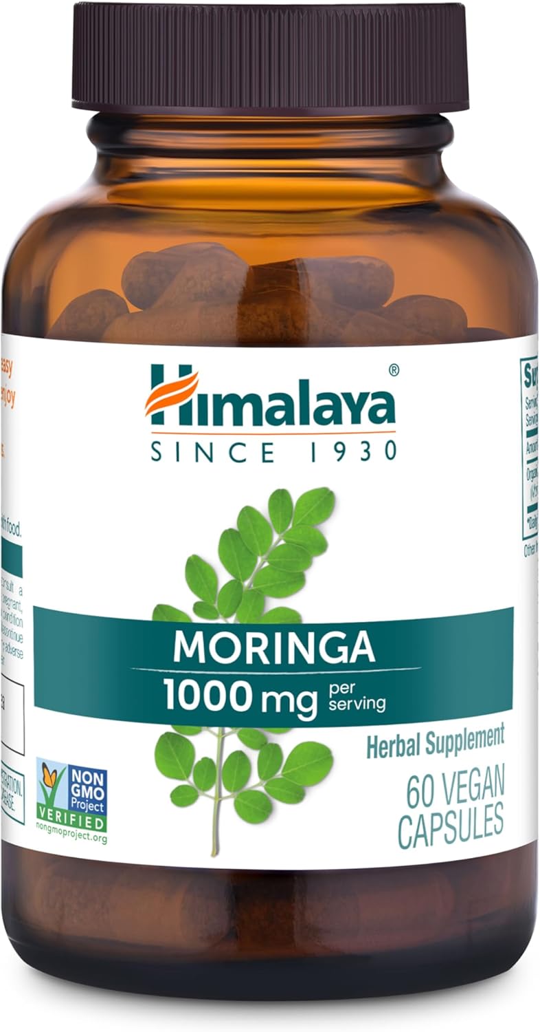 Himalaya Organic Moringa capsules - Moringa Supplement, Herbal Superfood Antioxidants Supplement Supporting Wellness, Vitality, and Oxidative Stress - Vegan, Non-GMO, Gluten Free, 1000 mg, 60 Capsules