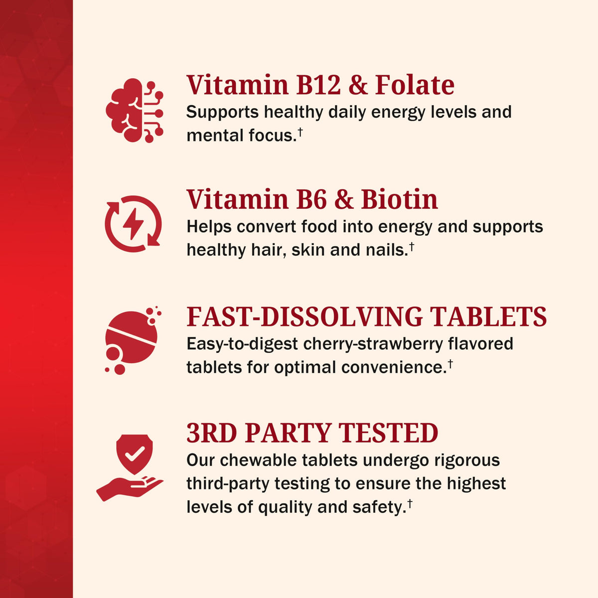 Bariatric D3 K2 Dissolvable Tablets - 90 Cherry-Strawberry Tablets