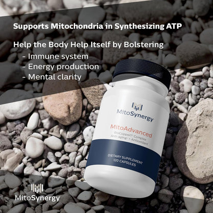MitoAdvanced BioCopper1 Cu1 (Cunermuspir) - Bioavailable Copper Mitochondrial Cocktail with Coq10, Thiamin, Ribose, Folate, Choline and Pantothenic Acid - Anti-Aging, Anti-Graying - 120ct