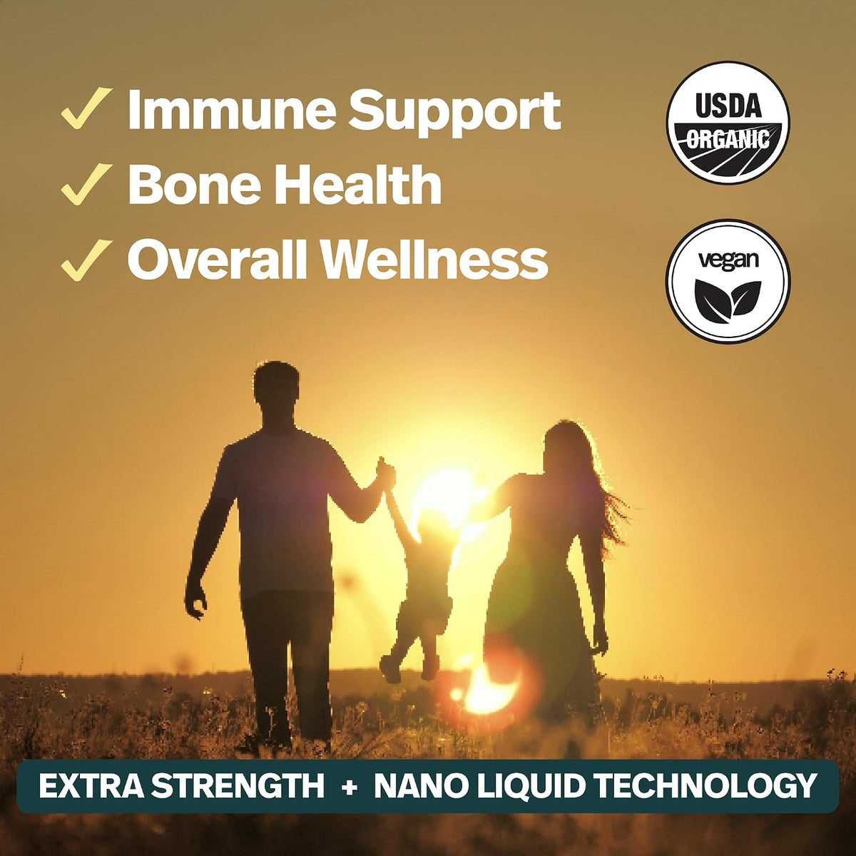 Organic Vitamin D3 5000 IU (Lichen) + K2 120 mcg (Fermented Chickpea), Immune, Bone & Heart Health with Calcium Absorption | Trace Minerals, Lemon & Citrus, Sugar Free, Spray (1 FL OZ, 30 Servings)