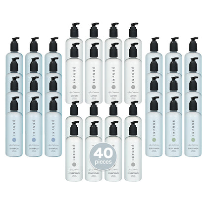 1-Shoppe Aquavera 40 Piece Ecobox All-In-Kit | White Tea and Coconut Soap | 12 Shampoo