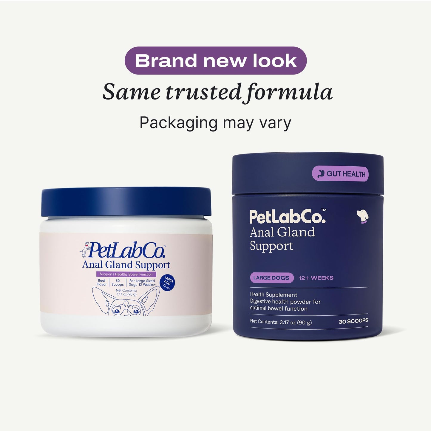 PetLab Co. Anal Gland Support Powder, Tailored, Small | Size-specific beet pulp, psyllium husk and probiotics to support firm stools and gland expression