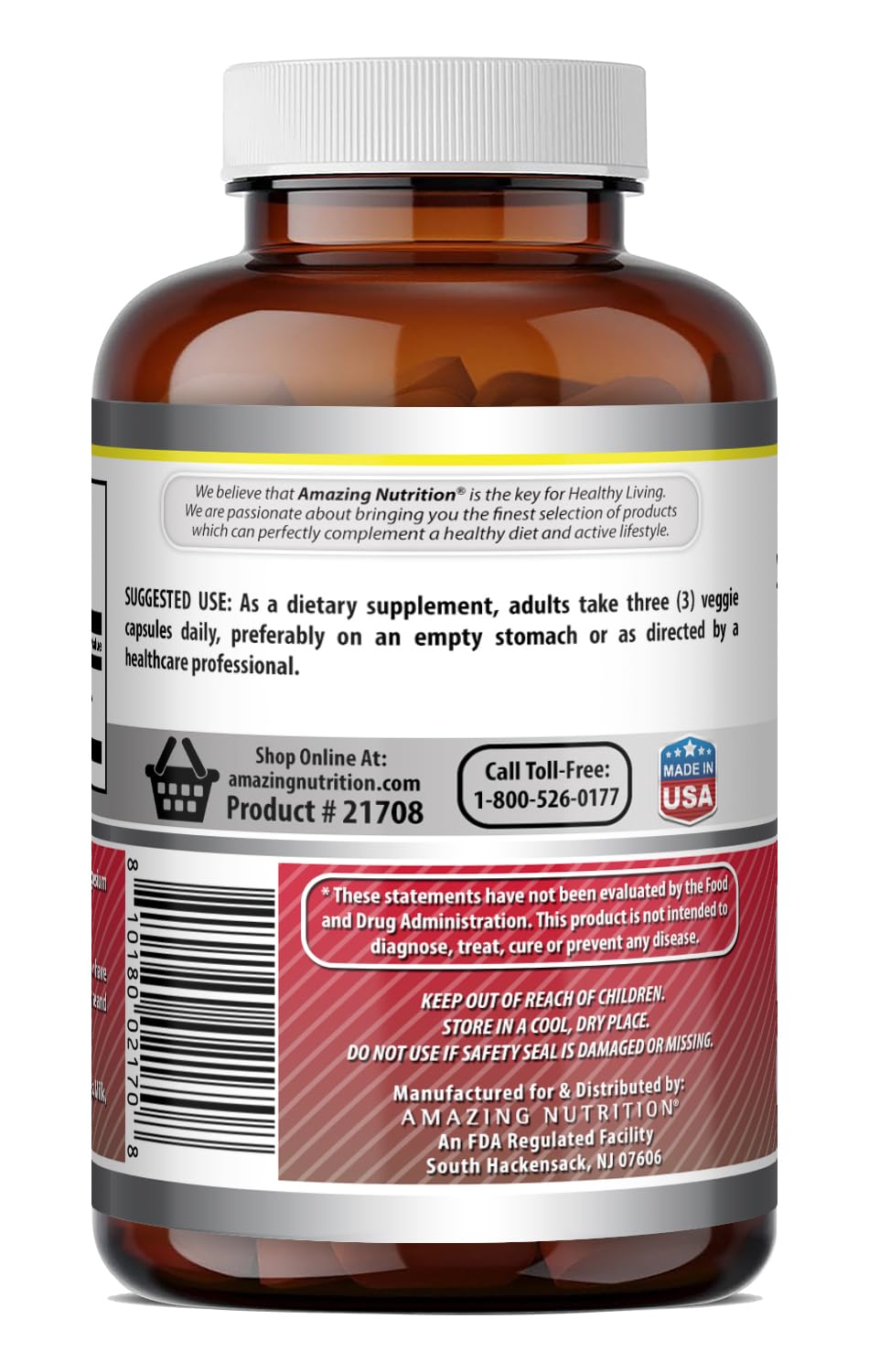 Amazing Formulas Acetyl L-Carnitine | 1500 per Serving Supplement | Vegetarian Capsules | Non-GMO | Gluten-Free | Made in USA (1 Pack | 120 Count)