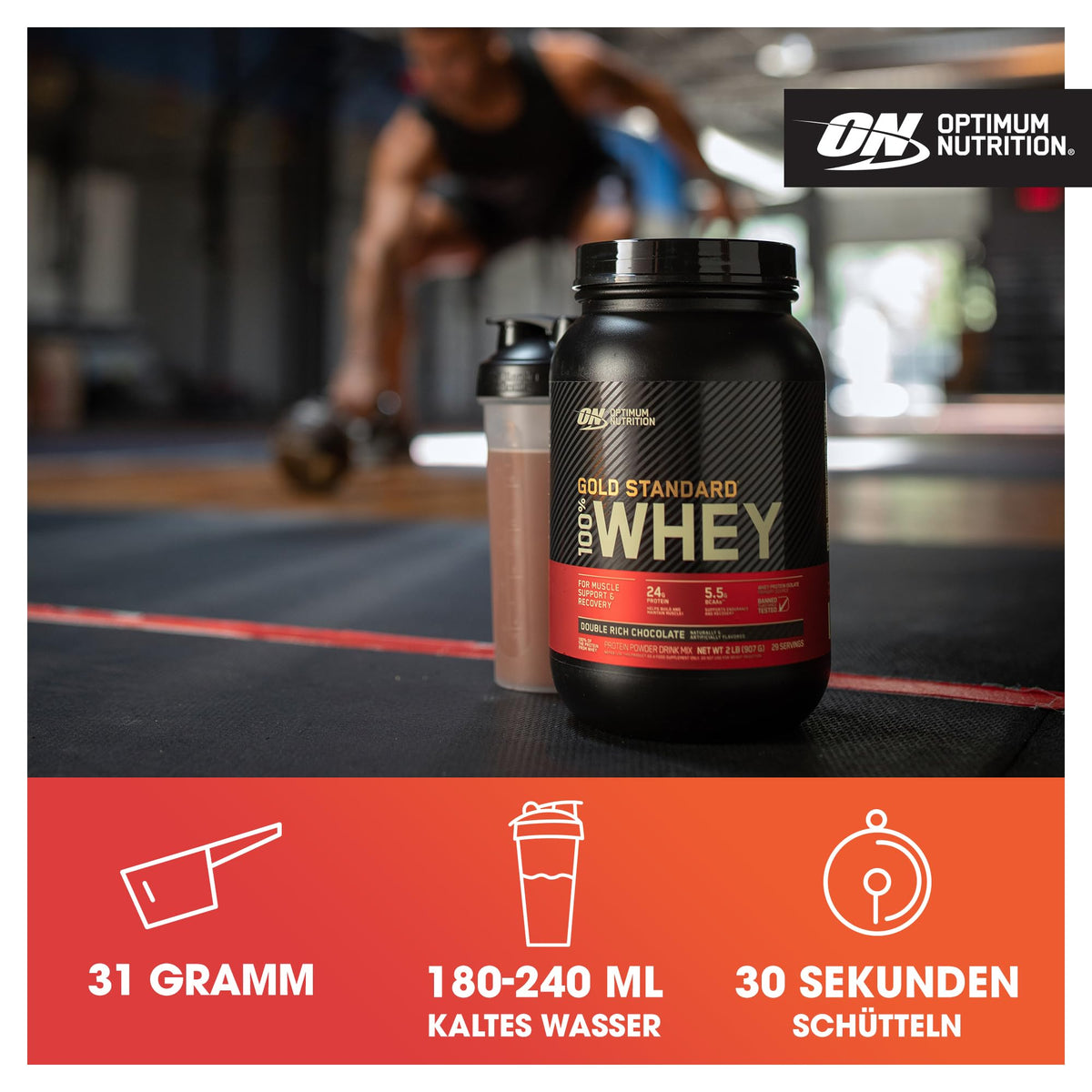 Optimum Nutrition Gold Standard 100% Whey Protein Powder, Banana Cream, 5 Pound