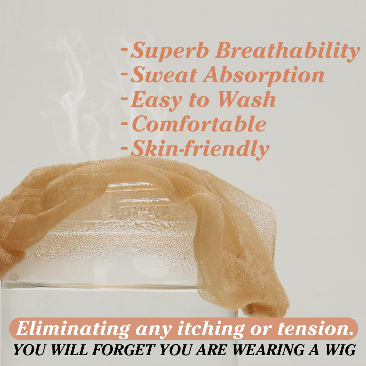 BEEOS Skinlike HD Wig Cap, 4 Pieces Invisible and Sheer Breathable Ultra-thin Stretchy