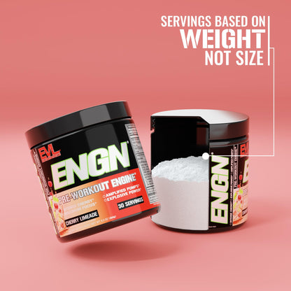 EVL Intense Pre Workout with Creatine - ENGN Energizing Pre Workout for Men Powder Drink for Lasting Energy Focus and Recovery - with Beta Alanine Caffeine and L Theanine - Blue Raz