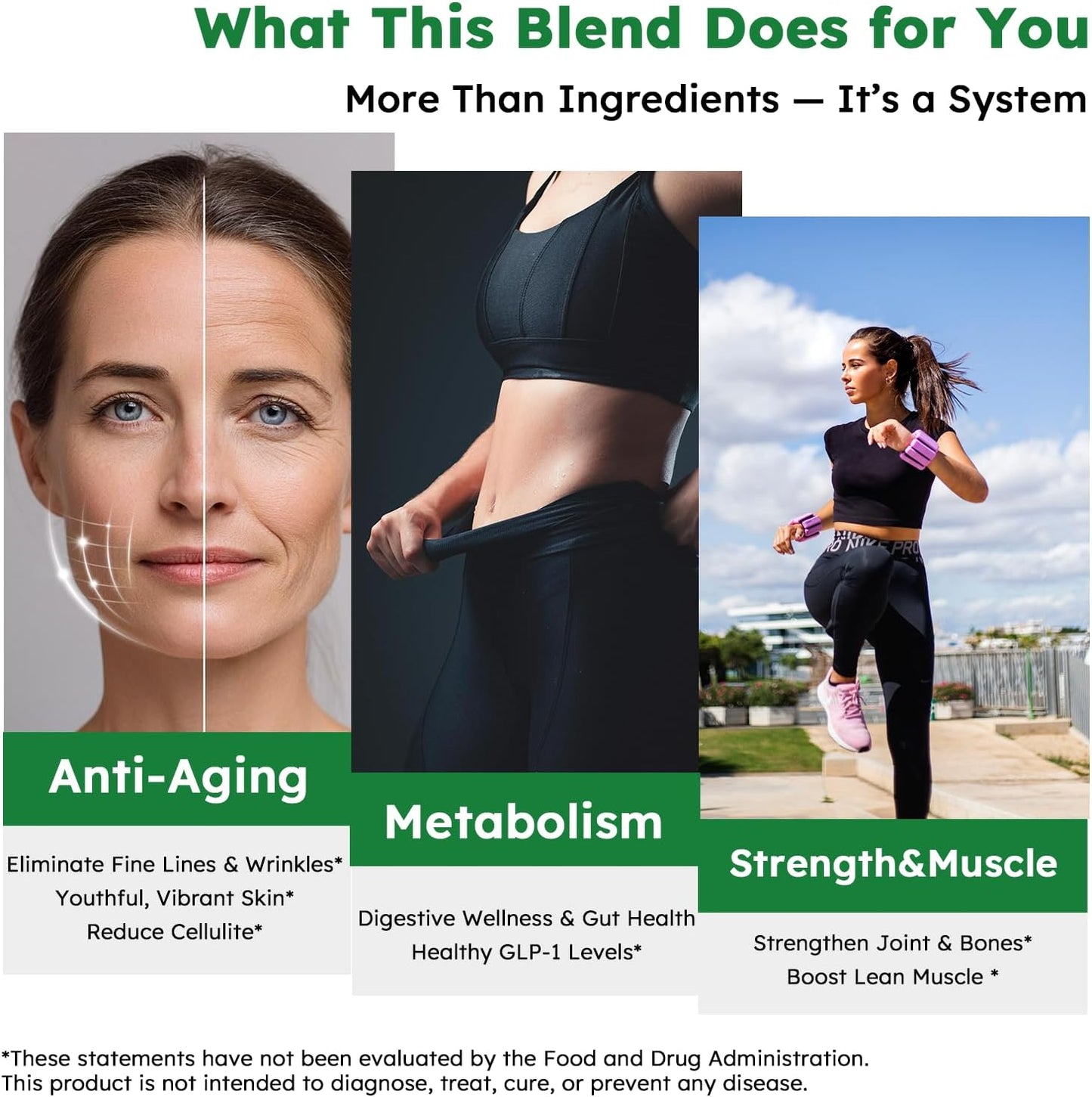 10-in-1 Liquid Collagen for Women, GLP Friendly Multi Collagen | Trim & Glow Hydrolyzed Collagen Burn Drops w. Hyaluronic Acid Biotin Green Tea & ACV, Digestive Gut Skin Health & Hair Growth