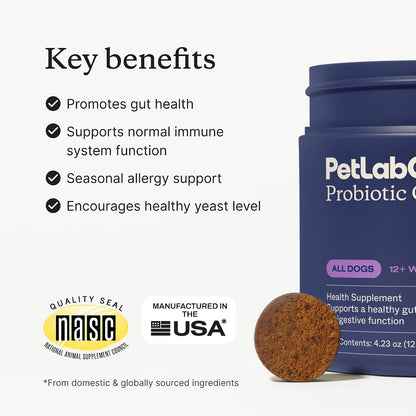 PetLab Co. – Oral Hygiene & Gut Health Bundle: Dental Powder for an Effortless Clean in 1 Scoop for Small Dogs & Probiotics for Dogs Supporting Gut Health & Seasonal Allergies