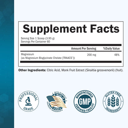 Magnesium Bisglycinate Chelated Supplement -180 Capsules
