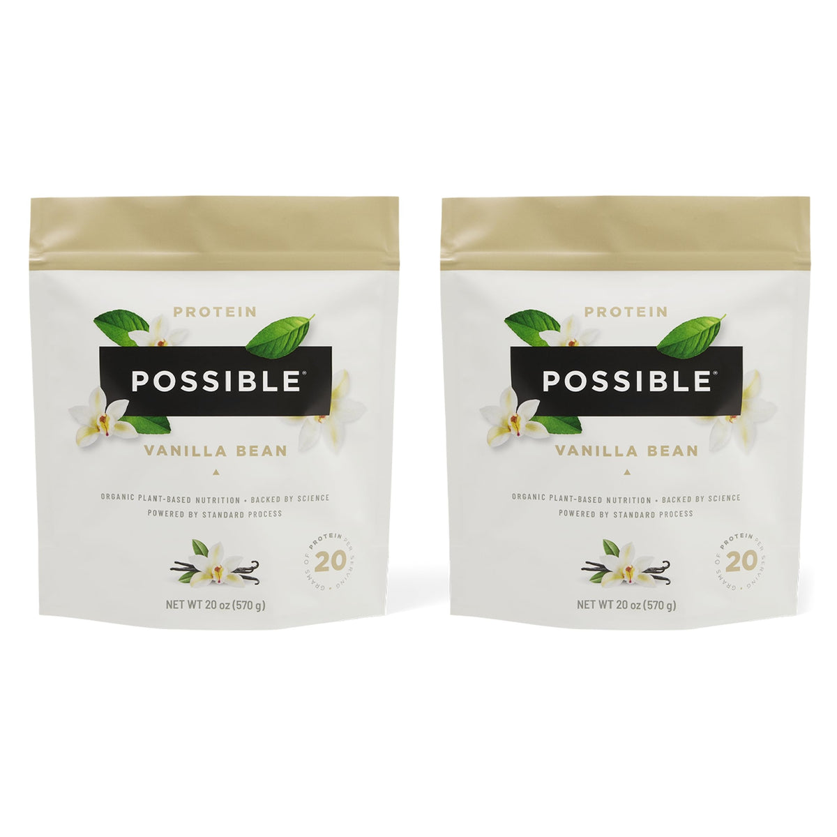 Possible Protein Powder Vanilla Bean - 20g of Vegan, Plant-Based Protein Mix - Non-GMO