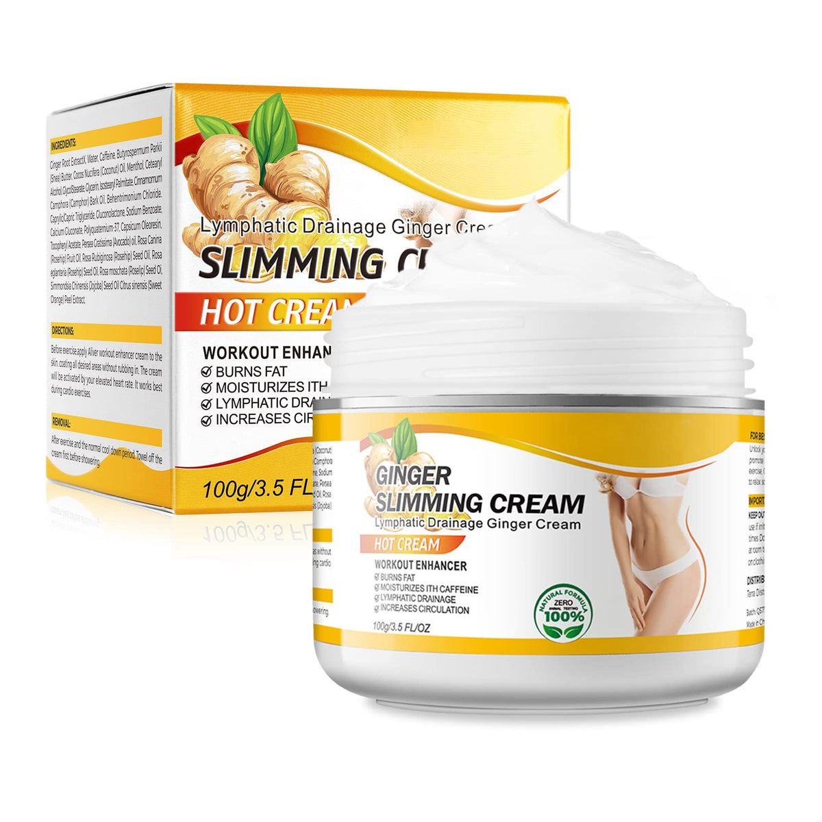 VOGSIG Anti Cellulite Slimming Cream Gel, Hot Cream, Ginger Fat Burning Weight Loss Full
