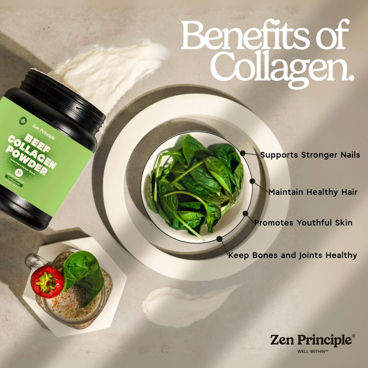 Grass-Fed Agglomerated Hydrolyzed Collagen Peptides 1.5 lb. Anti-Aging Protein for Healthy Hair, Skin & Joints. Paleo Friendly, GMO and Gluten Free, Pasture-Raised Bovine.