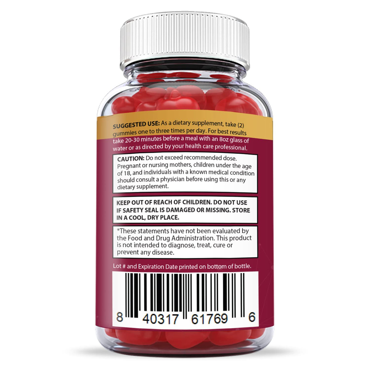 Justified Laboratories Great Results Keto ACV Gummies 1000MG with Pomegranate Juice