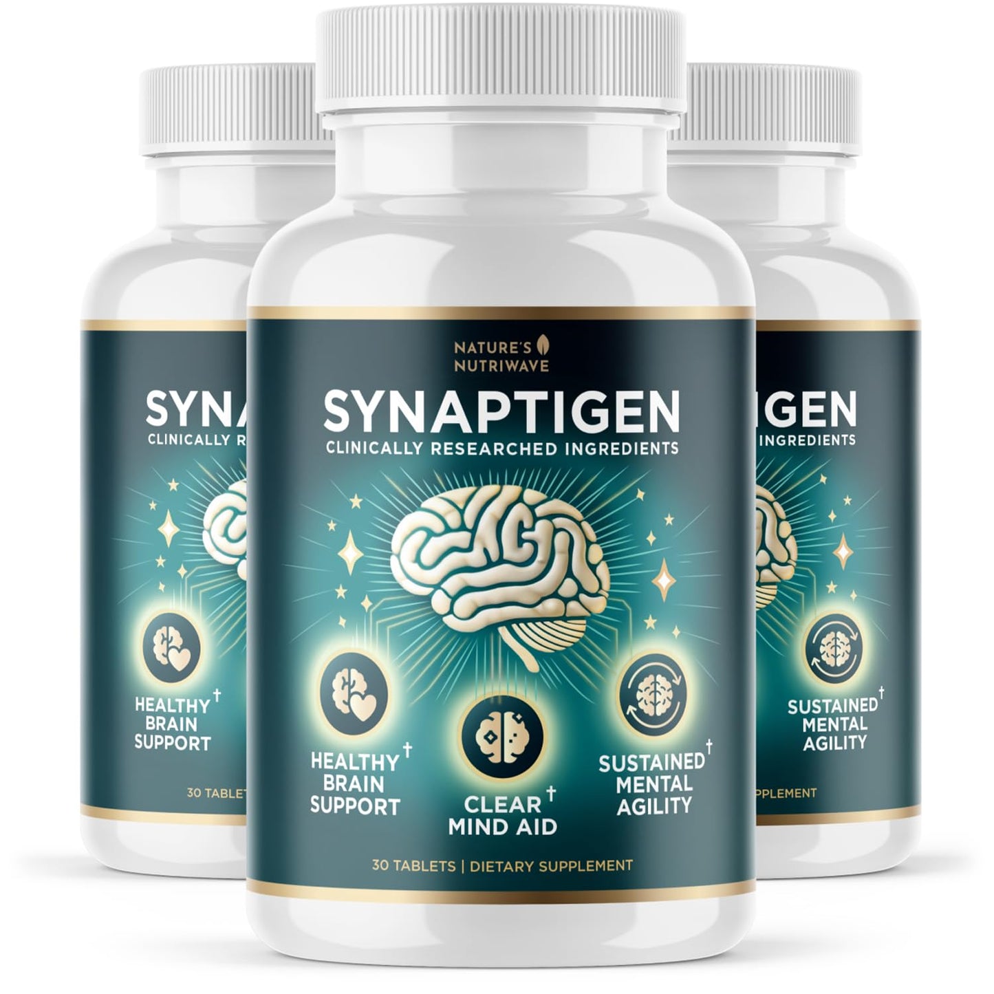 Synaptigen – Inulin & Probiotics 3.5B CFU Tabs – 30 Ct, 1 Month Supply | Inulin powder & probiotics 3.5 billion CFU | Non-GMO, Made in USA | Easy-to-swallow daily tablet