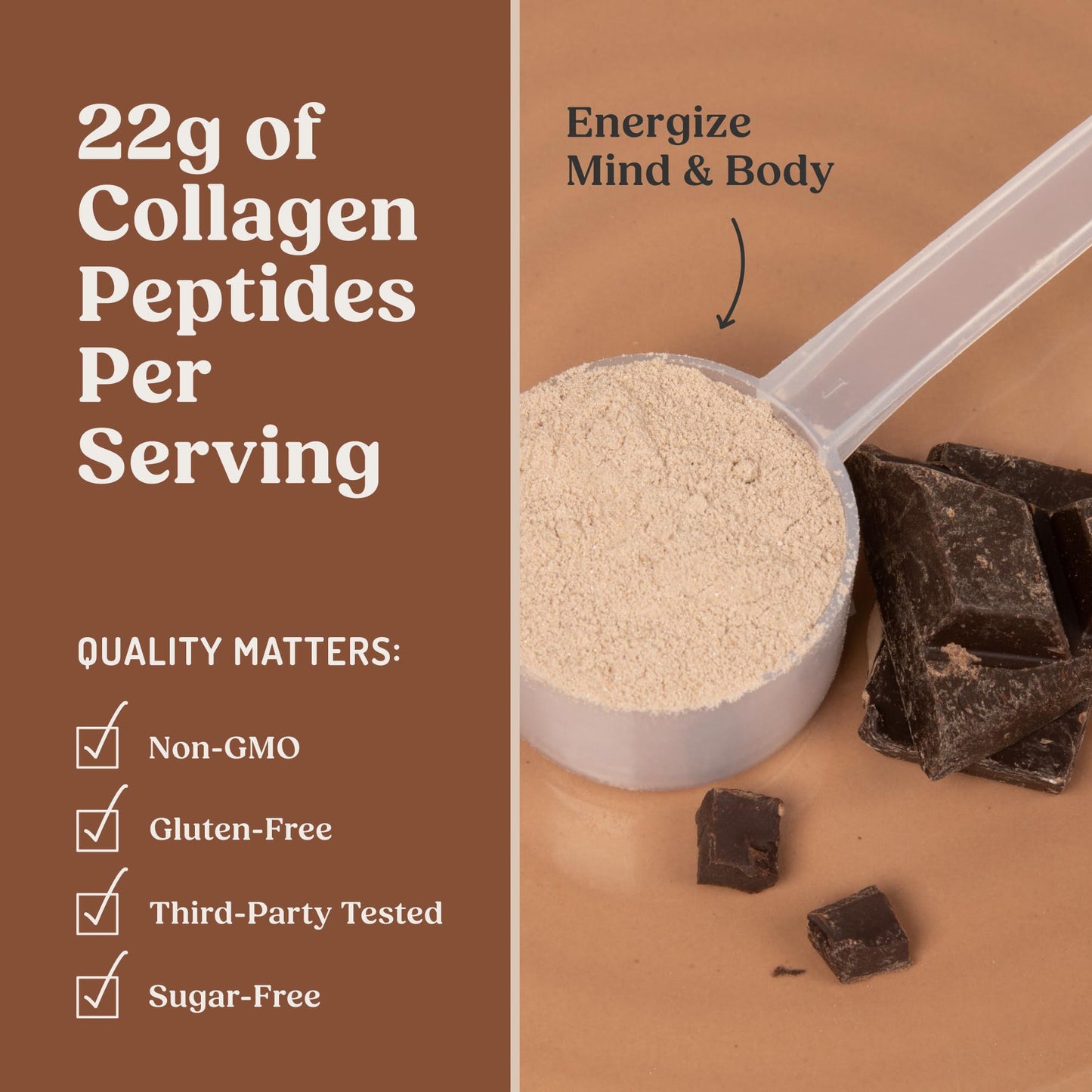 Bulletproof Energy Collagen Protein Powder, Vanilla Bean, 20g Grass-Fed Collagen Peptides, 7g Fiber with MCT Oil & Adaptogens, Caffeine-Free, 18.3 Ounces