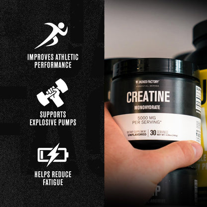 Jacked Factory Creatine Monohydrate Powder 150g - Creatine Supplement for Muscle
