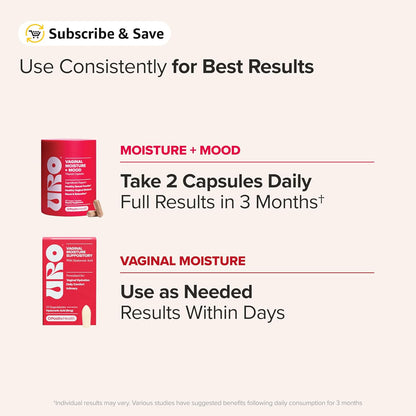 URO Vaginal Moisture + Mood and Vaginal Moisture Hyaluronic Acid Bundle