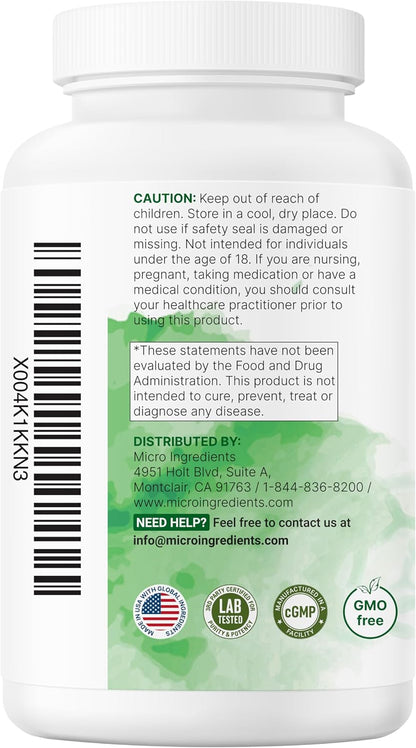 Micro Ingredients Probiotics 200 Billion CFU, 120 Veggie Capsules | Mega Probiotics for Men & Women | 40 Strains with Prebiotics, Postbiotics & Digestive Enzymes | Gut, Immune & Digestive Health