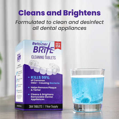 Retainer Brite Retainer brite, 1 year supply, 384 tablets, 384 Count