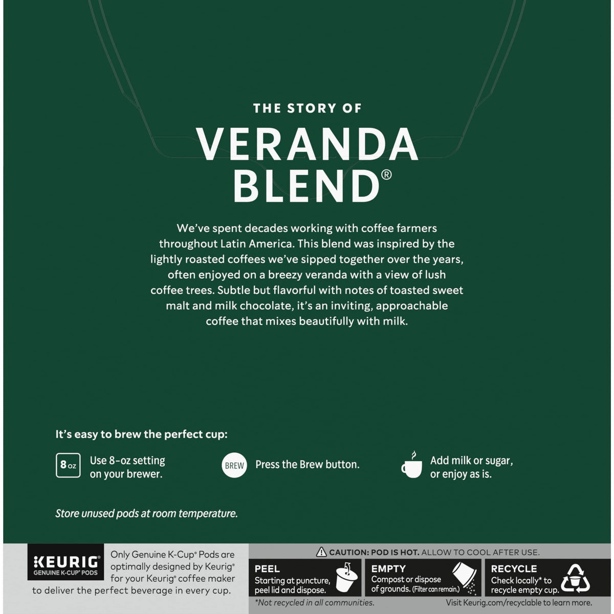 Starbucks Veranda Blend Coffee K-Cups,4/24 Pack-96 K-Cups