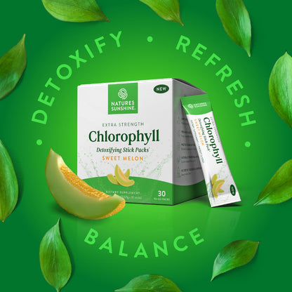 Nature's Sunshine Chlorophyll Stick Packs: Supercharge Your Detox and Boost Gut Health in Convenient, Delicious Stick Packs (Crisp Apple)