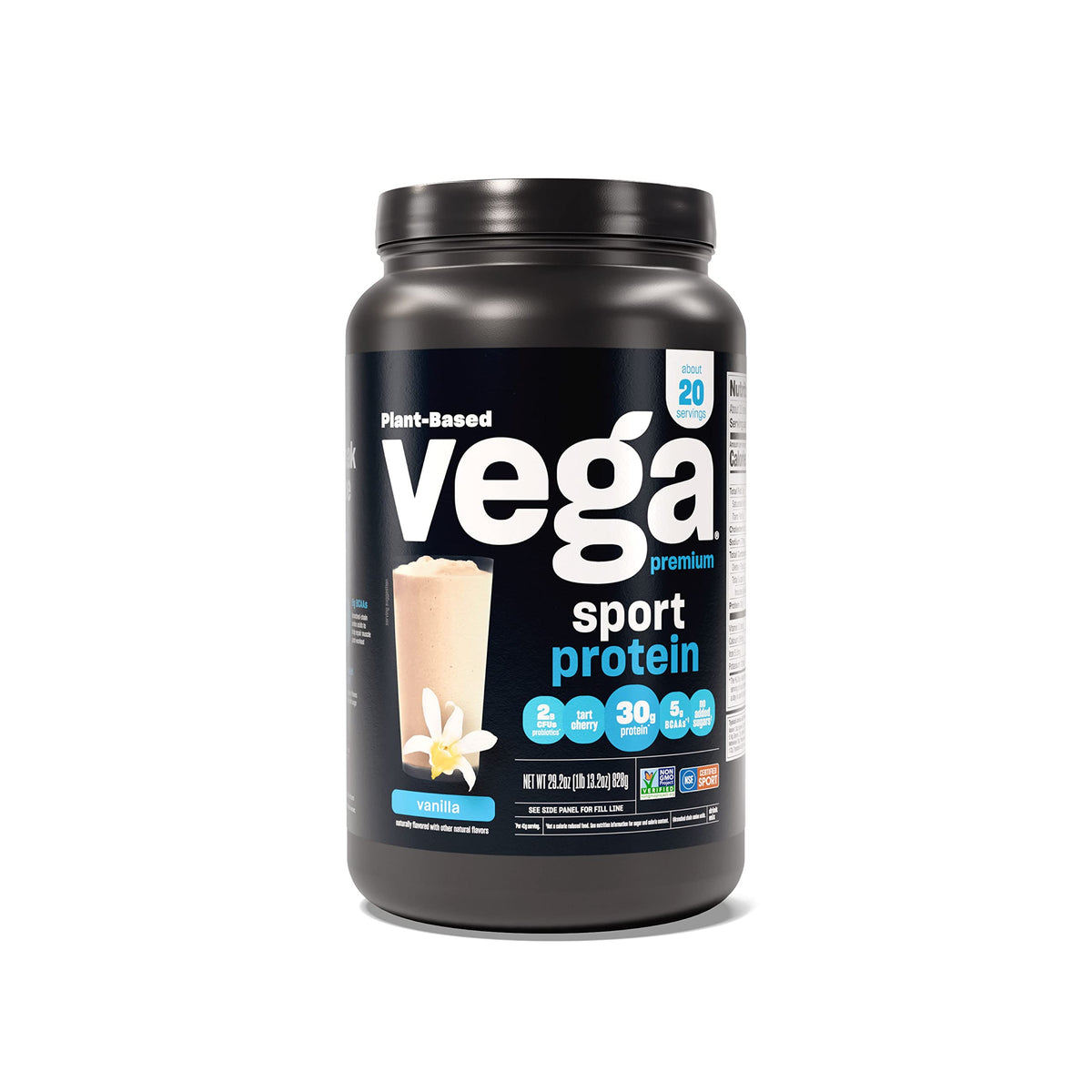 Vega Premium Sport Protein Vanilla Protein Powder, Vegan, Non GMO & Sport Pre-Workout Energizer, Strawberry Lemonade - Pre Workout Powder