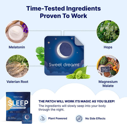 Wellamoon Sleep Patches & Lulutox Sleep Tea Bundle (84 Patches & 28 Servings)