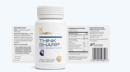 Xtendlife Think Sharp Premium Brain Support for Memory, Attention, and Function - 60 Count (Pack of 1)