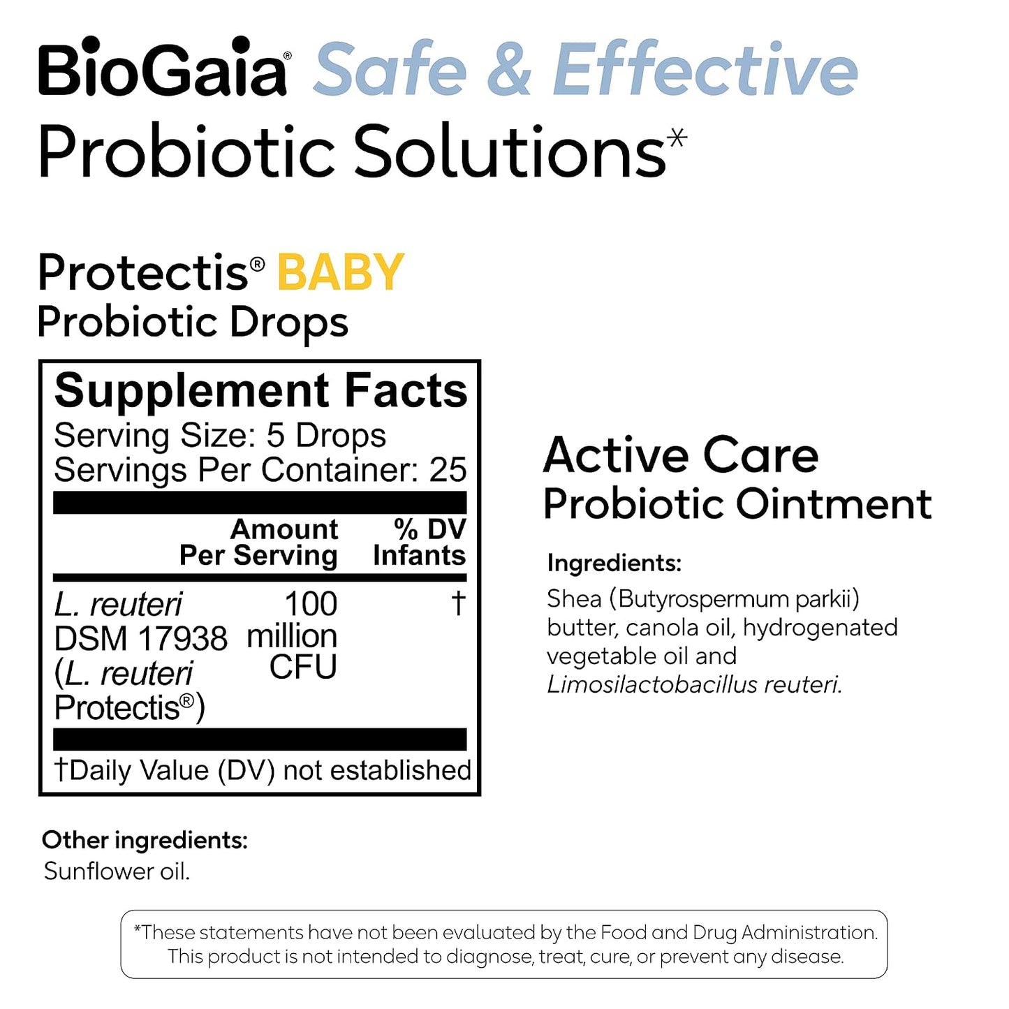 BioGaia Baby Probiotic Essentials For Digestive & Skin Health | Drops Ease Colic, Gas & Tummy Issues | Ointment Soothes & Hydrates Dry, Irritated Skin