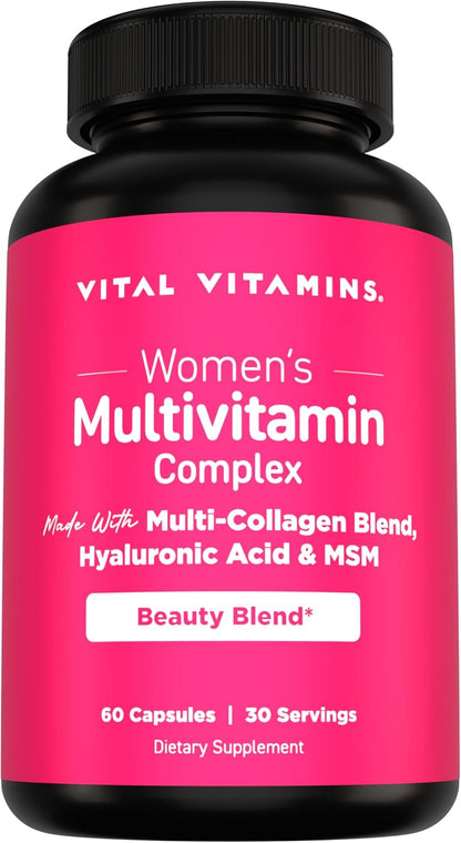 Vital Vitamins Women's Multivitamin 60 ct + Multi Collagen Complex Plus + Gut 90 ct