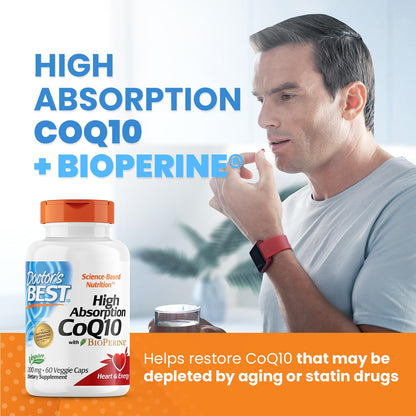 Doctor's Best High Absorption CoQ10 with BioPerine Gluten Free Naturally Fermented