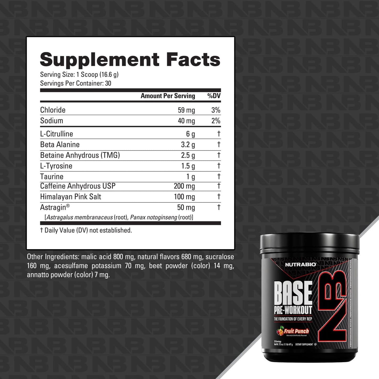 NutraBio Base Pre-Workout Powder 200mg Caffeine, Sustained Energy, Focus, Endurance, Pump, Sugar Free, Clean Preworkout for Men and Women - Beta Alanine, L-Tyrosine, 30 Servings - Lemon Lime