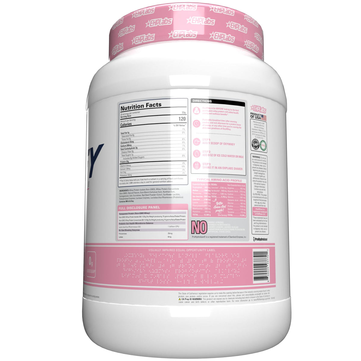 EHPlabs OxyWhey Whey Protein Isolate Powder - 25g of Whey Isolate Protein Powder