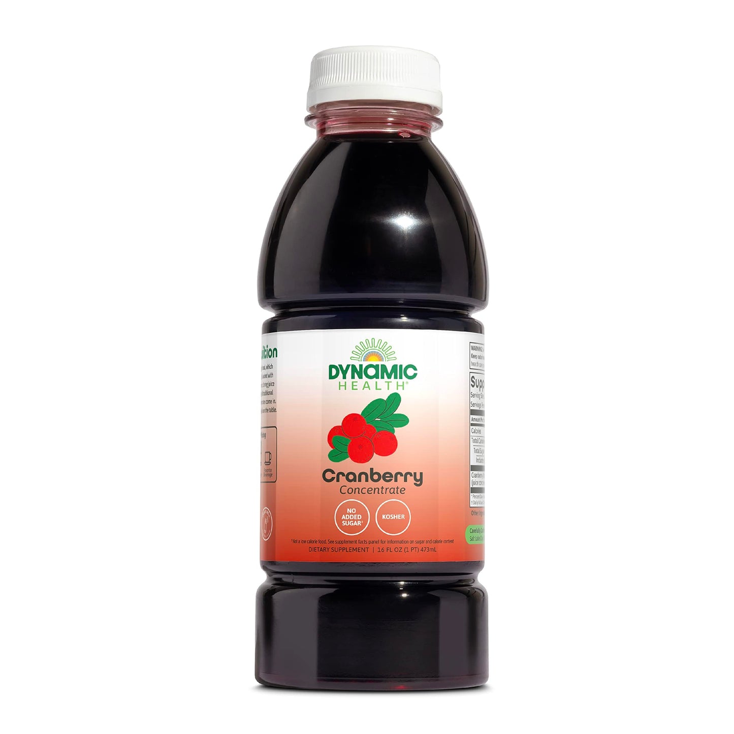 Dynamic Health 100% Pure Black Cherry Juice Concentrate, No Additives, Antioxidant Supplement, Urinary Tract & Joint Support, 16 Fl oz