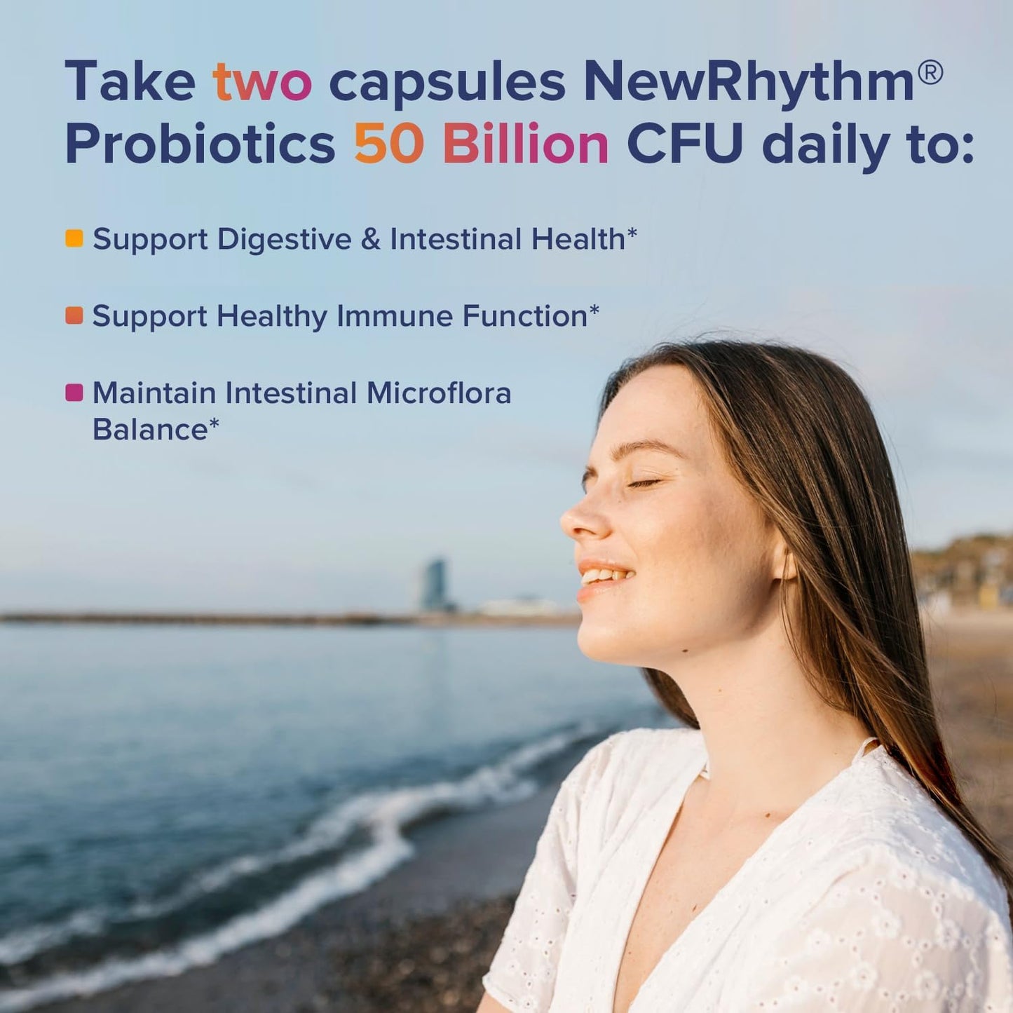 NewRhythm Gut Balance Bundle, Probiotics 50 Billion CFU & Women’s Probiotics (100B CFU), Daily Gut Health Support, Complete Feminine Care, 120 Capsules Total (Pack of 2)