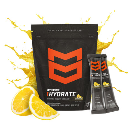 MTN OPS Hydrate Sugar Free Electrolyte Packets, Mango Peach